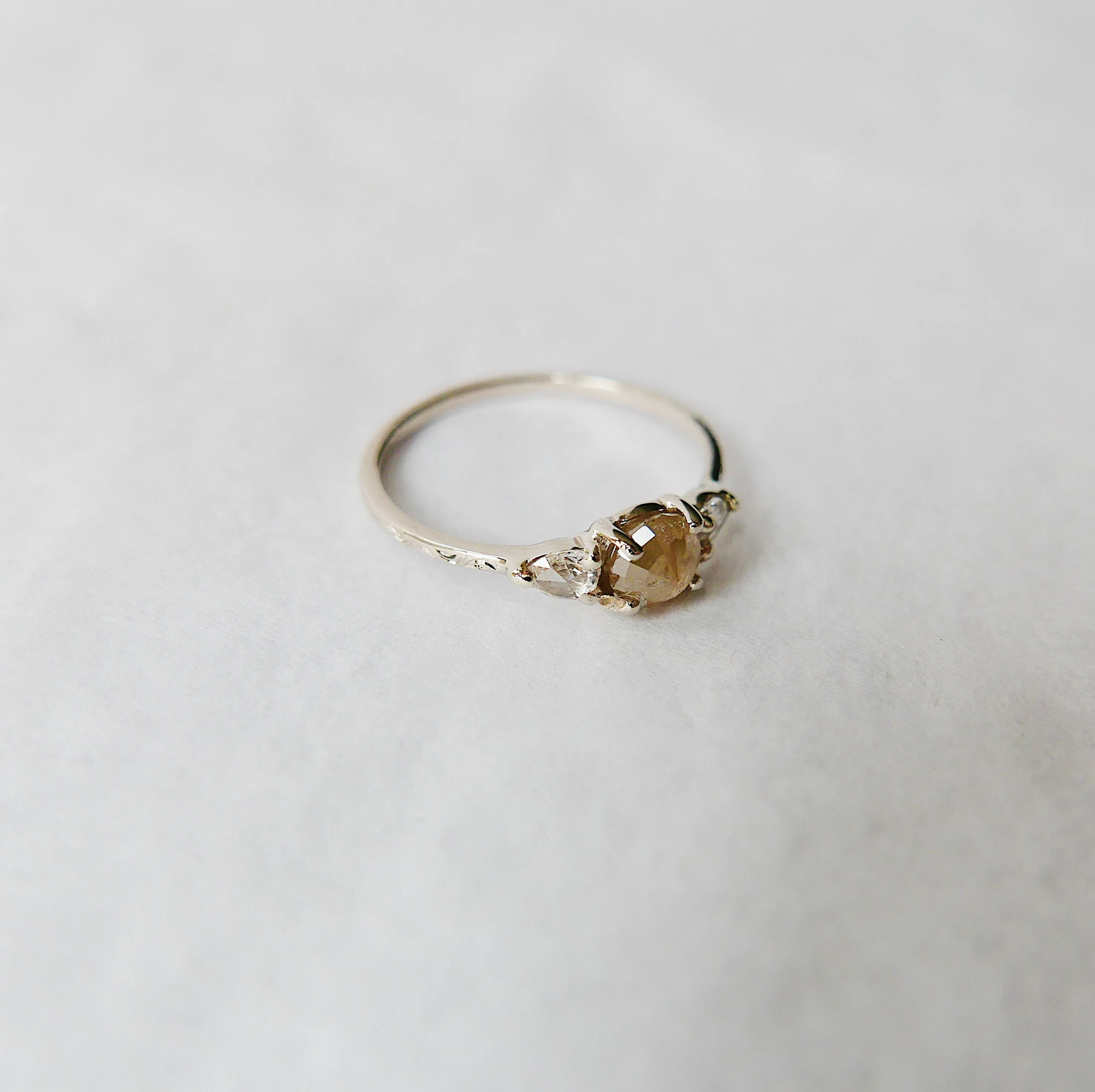 Penelope Copper Rustic Diamond Ring