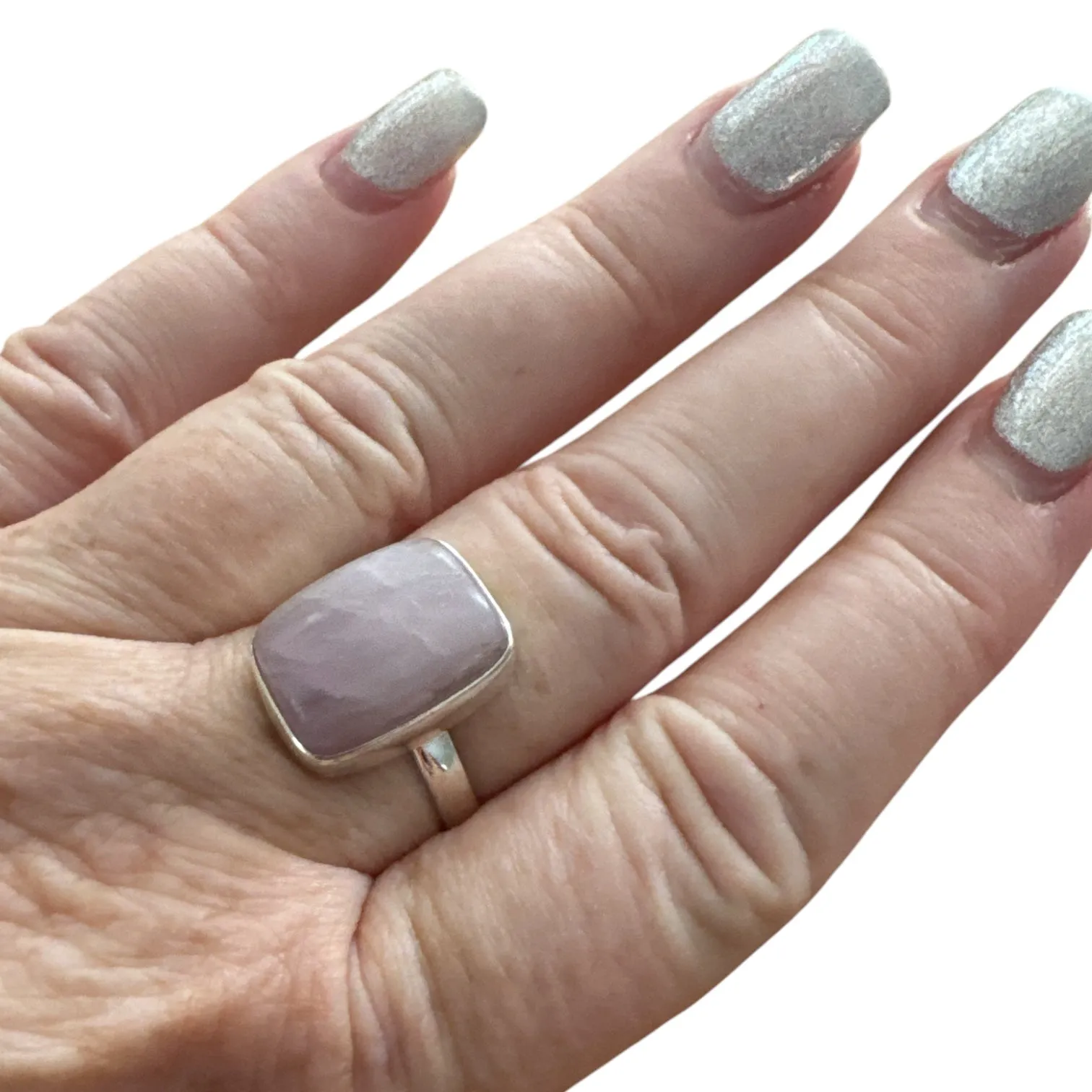 Pink Kunzite Solid 925 Sterling Silver Ring 9