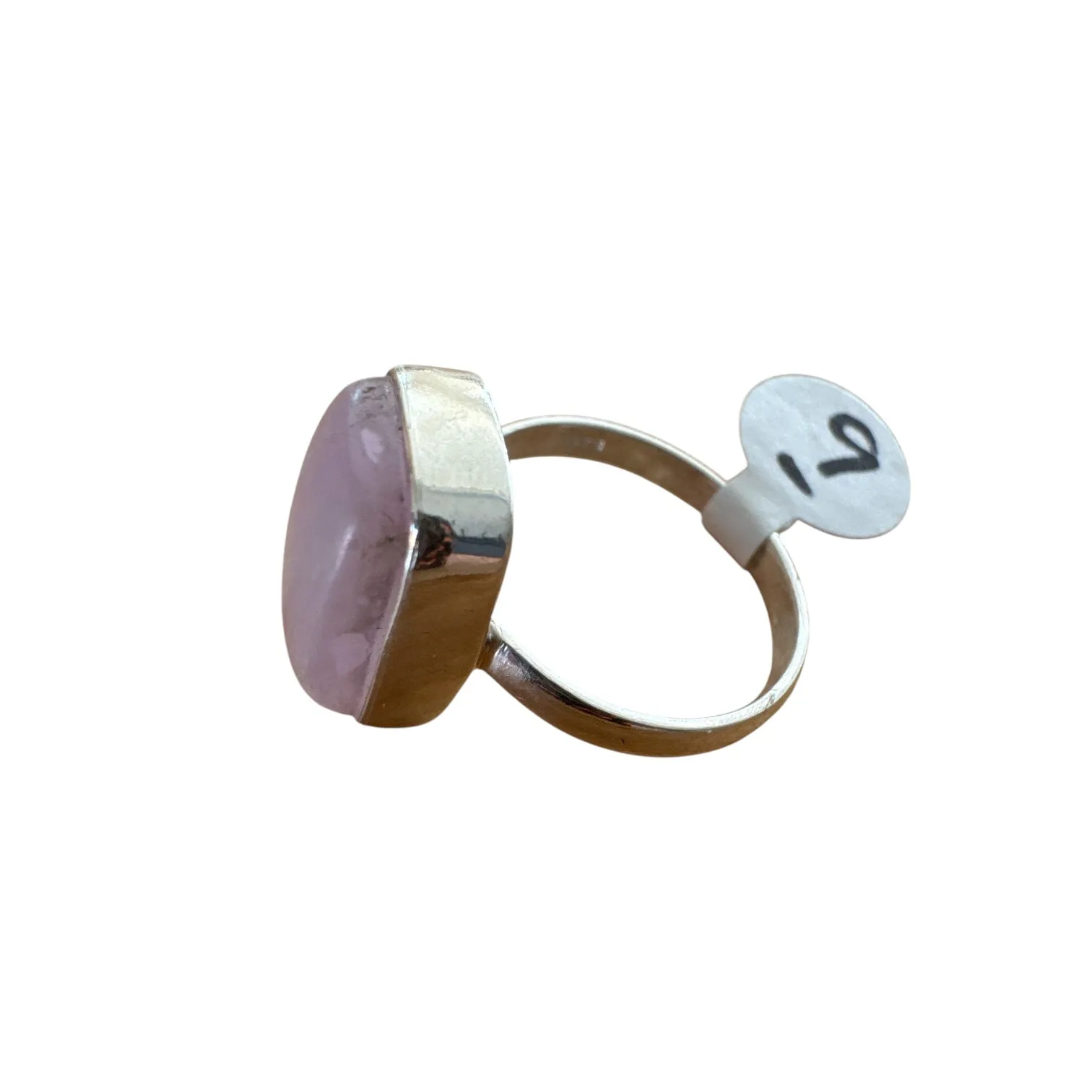Pink Kunzite Solid 925 Sterling Silver Ring 9