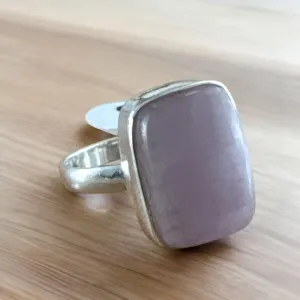 Pink Kunzite Solid 925 Sterling Silver Ring 9