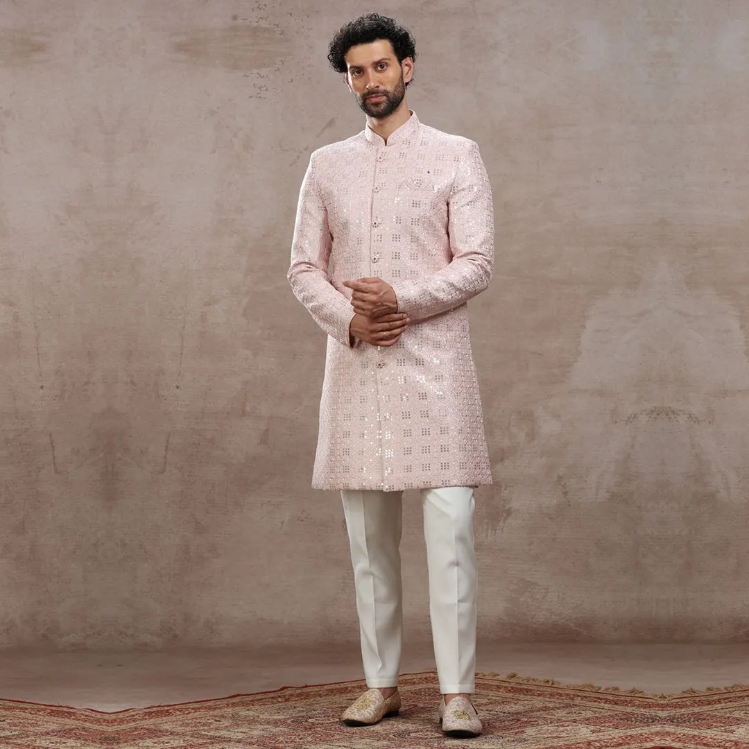 Pinkish Drift Sherwani for Men