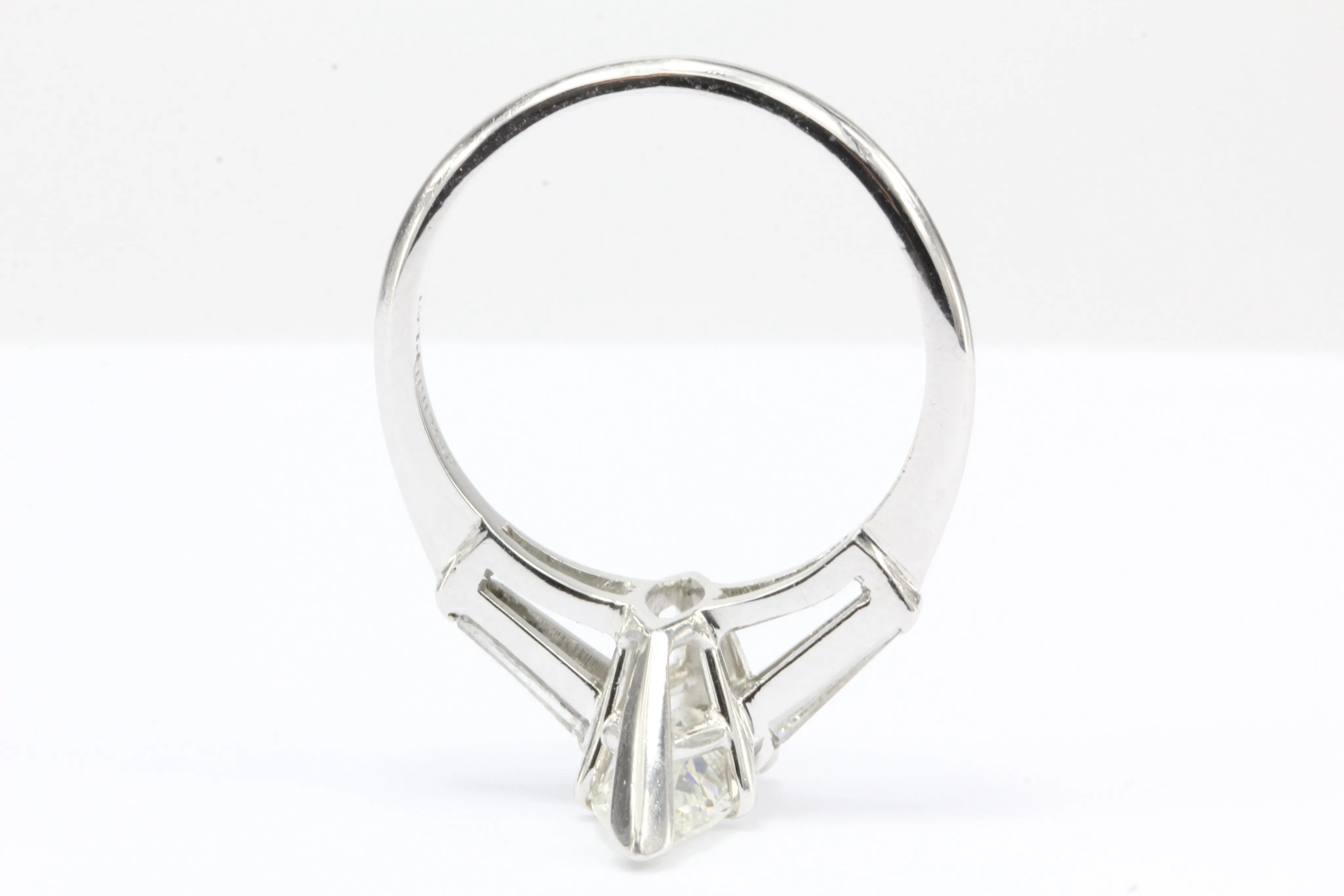 Platinum 1.5 Carat Marquise Engagement Ring 1.7 CTW