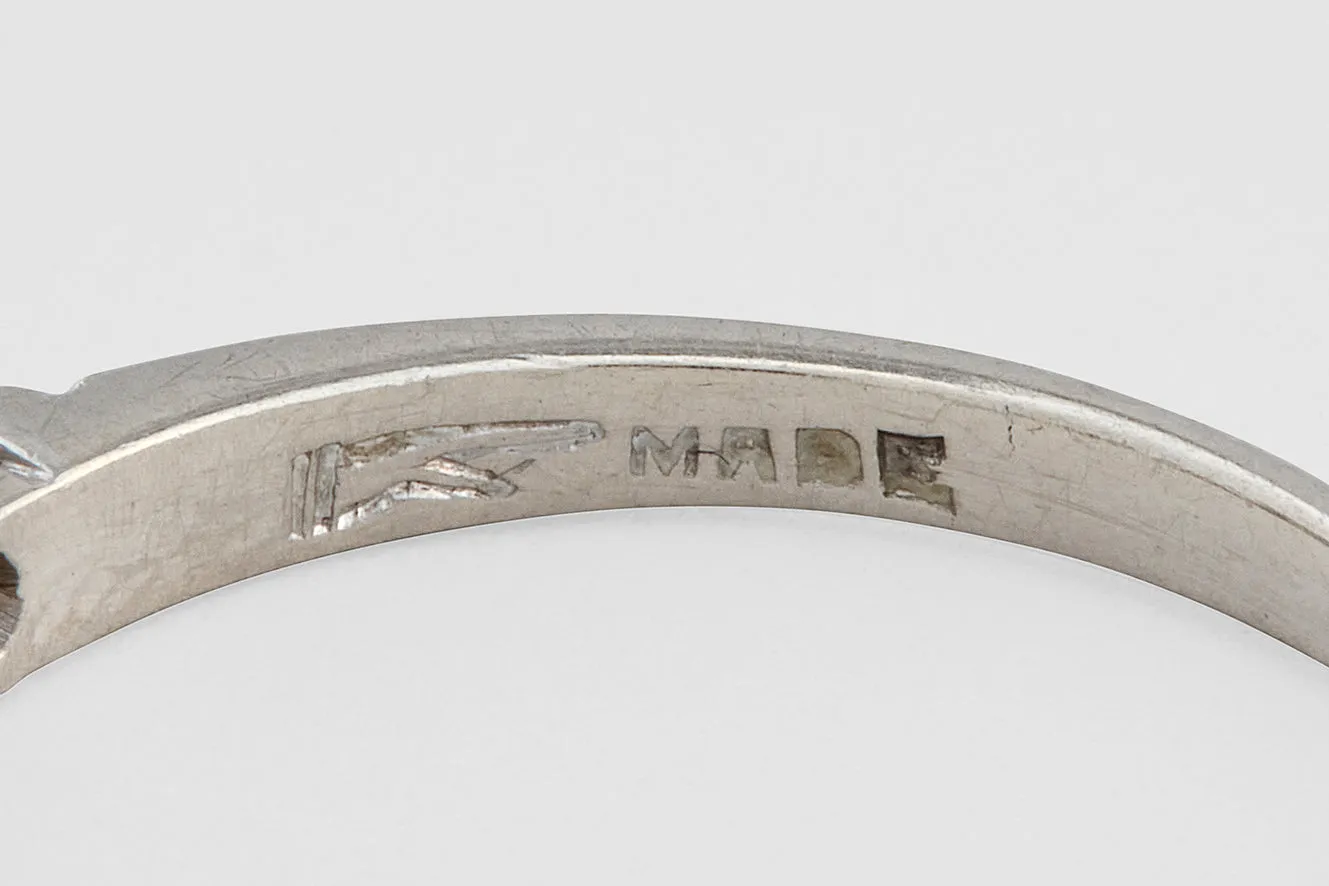 Platinum Art Deco Diamond Band