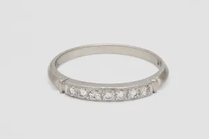Platinum Art Deco Diamond Band