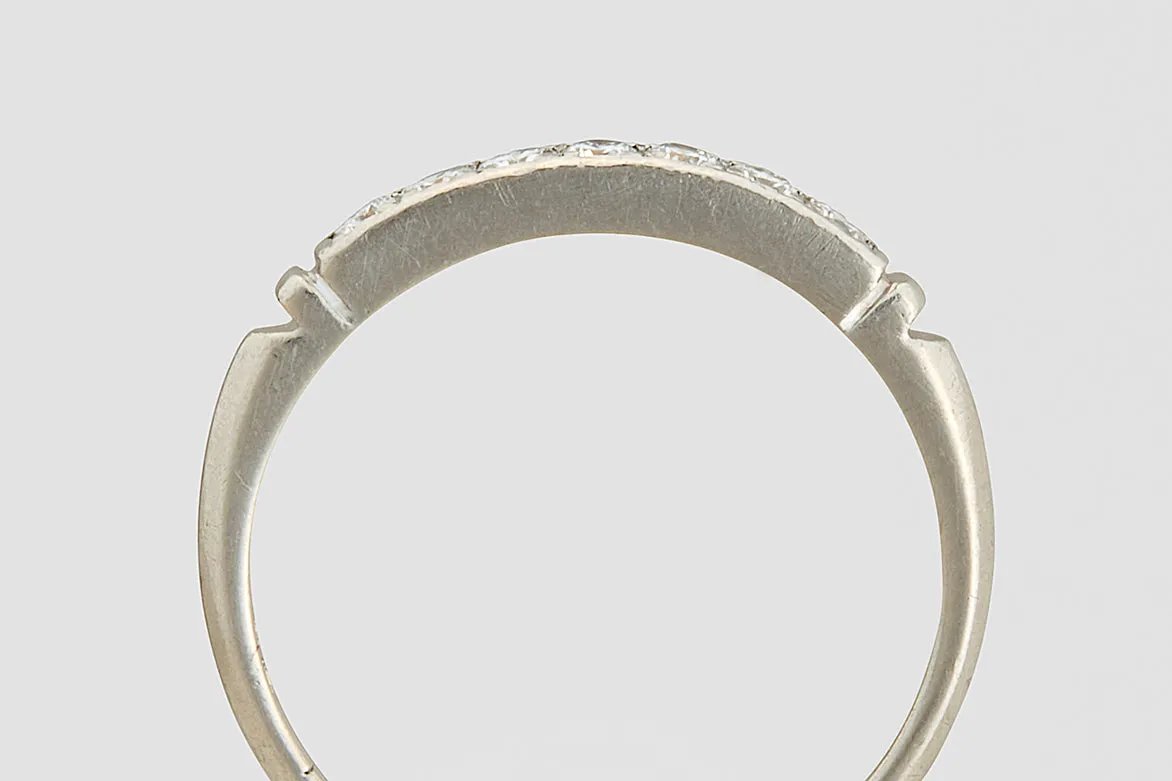 Platinum Art Deco Diamond Band