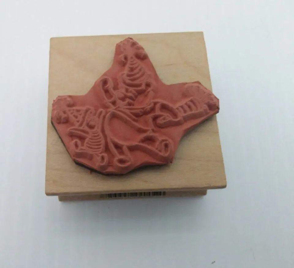 Pooh's Party Wooden Rubber Stamper