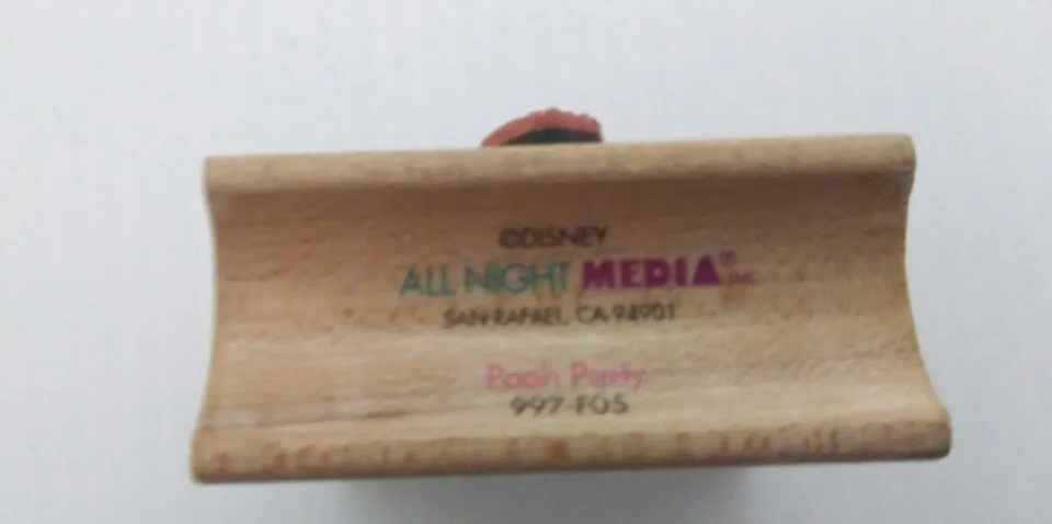 Pooh's Party Wooden Rubber Stamper