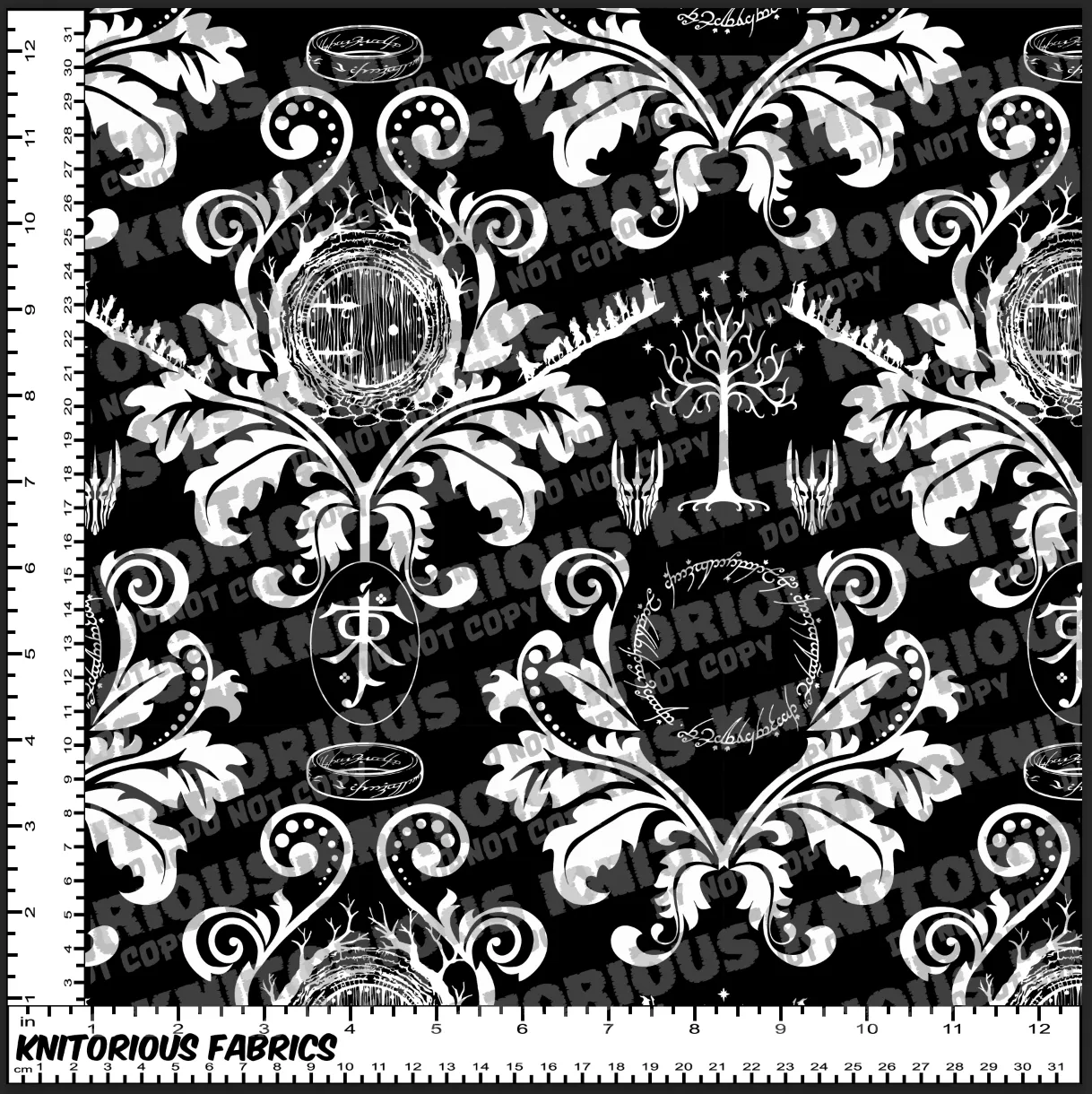 *Pre-Order* Rings Damask (Black)