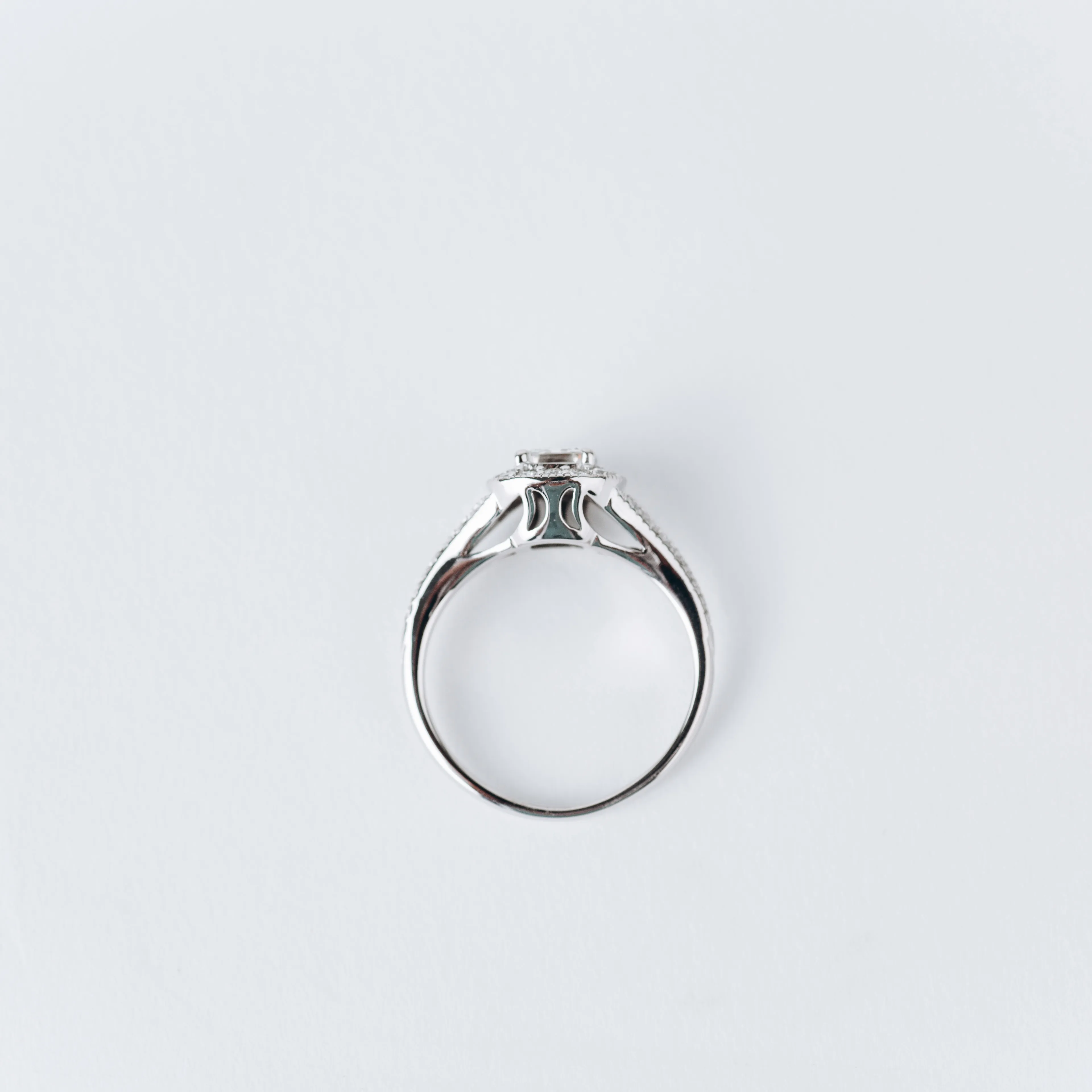 Pre-Owned Criss Cut Halo Engagement Ring