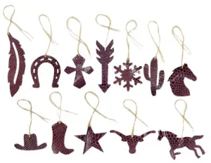 Purple Snake Leather Christmas Ornament