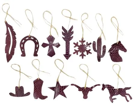Purple Snake Leather Christmas Ornament