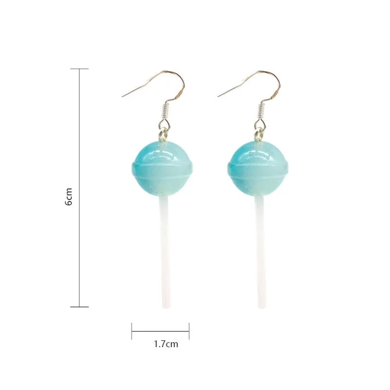 "CUTE SIMULATION LOLLIPOP" PURE SILVER EARRINGS / EAR CLIPS Y042002