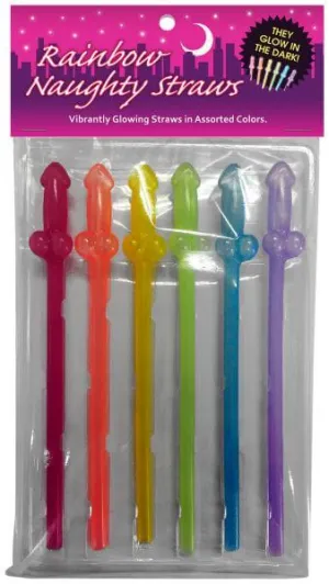 Rainbow Naughty Straws