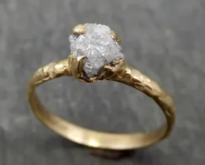 raw diamond engagement ring rough uncut diamond solitaire recycled 14k gold conflict free diamond wedding promise byangeline 0665 Alternative Engagement
