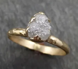 raw diamond engagement ring rough uncut diamond solitaire recycled 14k yellow gold conflict free diamond wedding promise byangeline 0426 Alternative Engagement