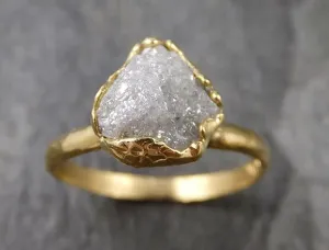 raw diamond engagement ring rough uncut diamond solitaire recycled 18k yellow gold conflict free diamond wedding promise 1312 Alternative Engagement