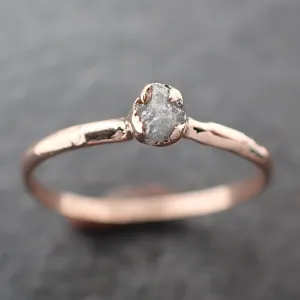 raw rough dainty diamond engagement ring rough diamond solitaire 14k rose gold conflict free diamond wedding promise byangeline 3029 Alternative Engagement