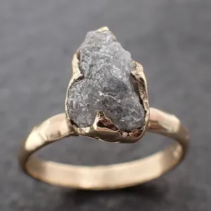 raw rough uncut diamond engagement ring rough diamond solitaire recycled 14k yellow gold conflict free diamond wedding byangeline 3208 Alternative Engagement