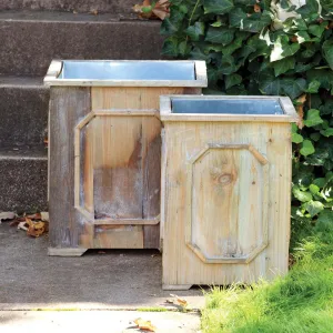 Reclaimed Wood Medallion Planters