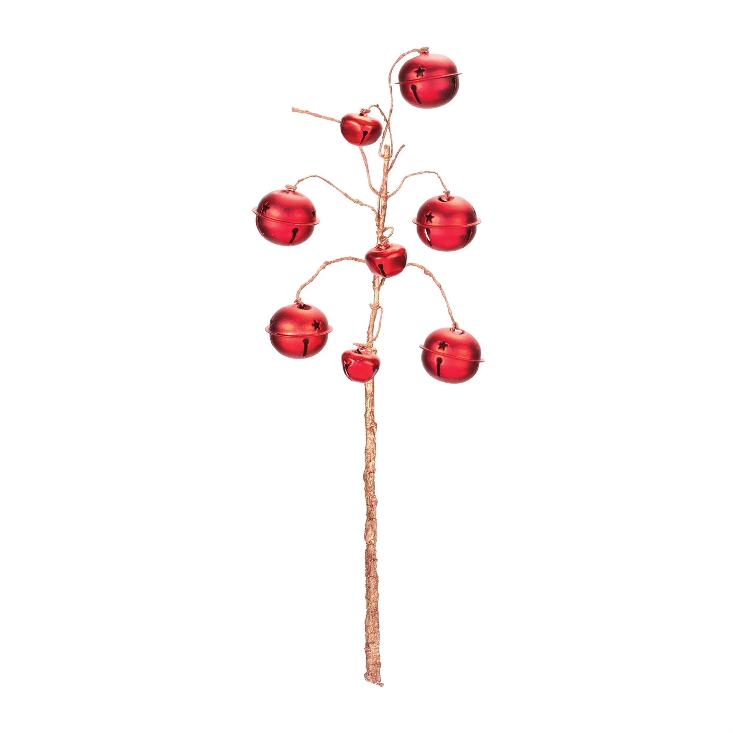 Red Sleigh Bell Spray (Set of 6)