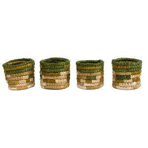 Resortative Greens Napkin Rings - Set of 4