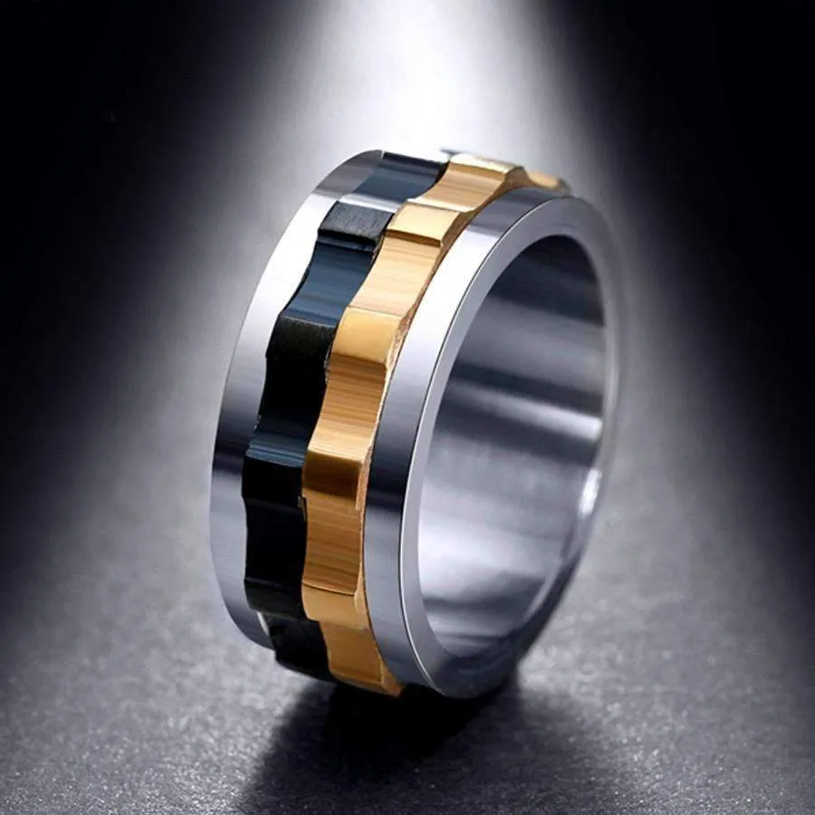 Ring Moveable Gear - Stainless Steel Charming Ring for Men With Unique Design