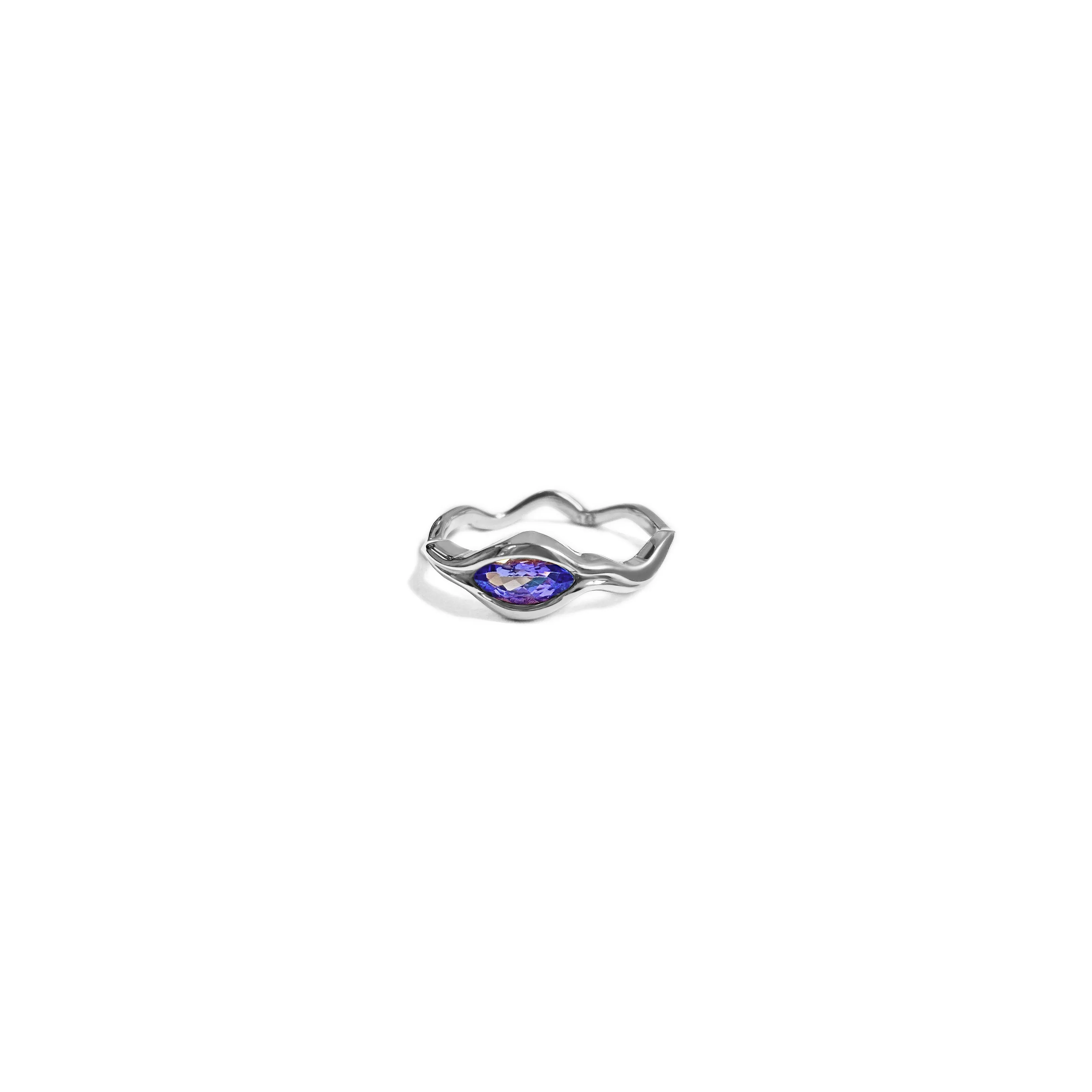 Ripple Ring with Tanzanite