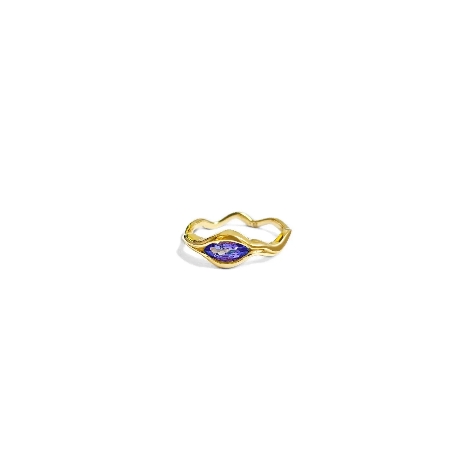 Ripple Ring with Tanzanite