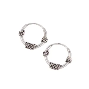 Riya Silver hoops Earrings by Moha