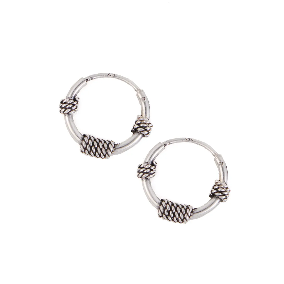Riya Silver hoops Earrings by Moha
