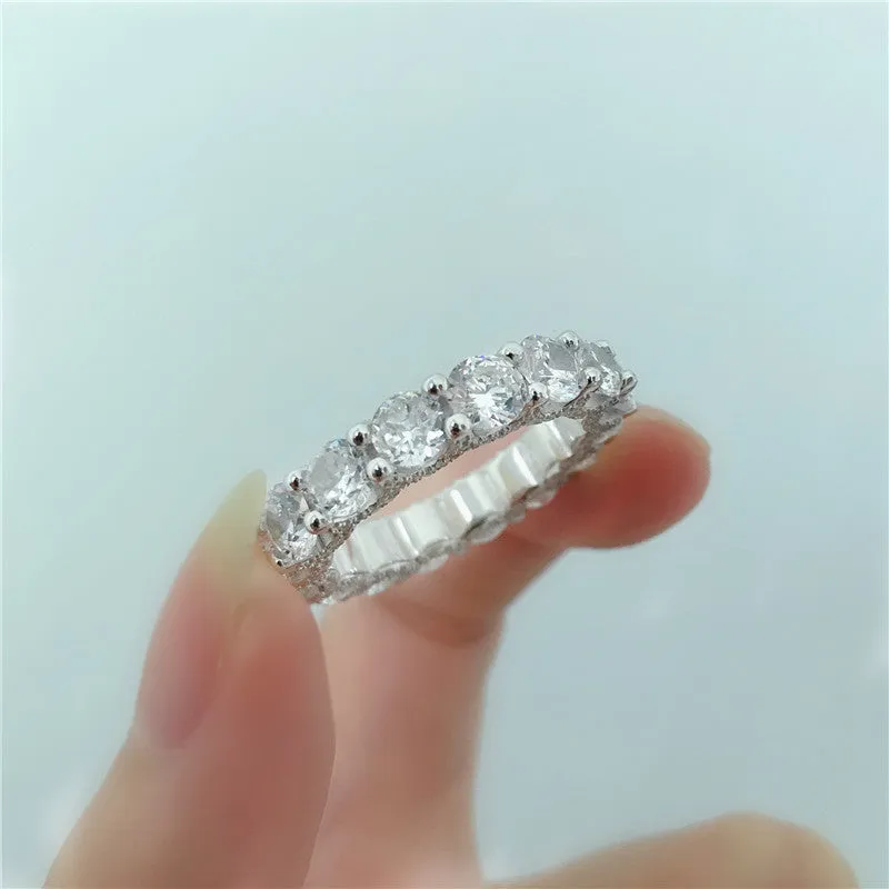 Round Cut Created Diamond Full Eternity Ring