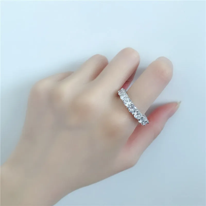 Round Cut Created Diamond Full Eternity Ring