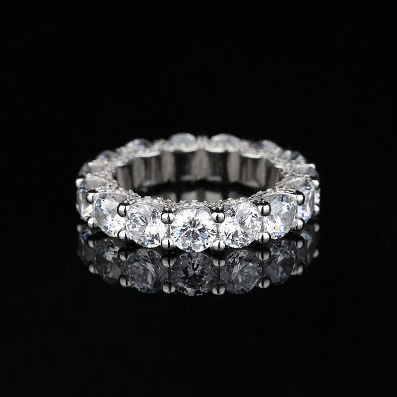Round Cut Created Diamond Full Eternity Ring