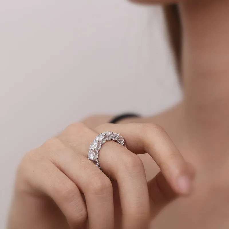 Round Cut Created Diamond Full Eternity Ring