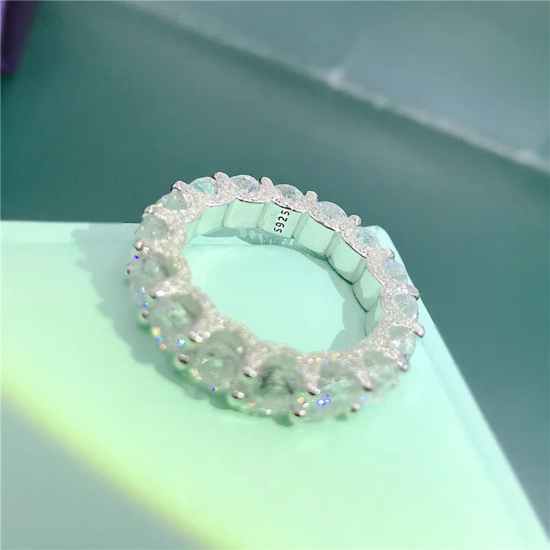 Round Cut Created Diamond Full Eternity Ring