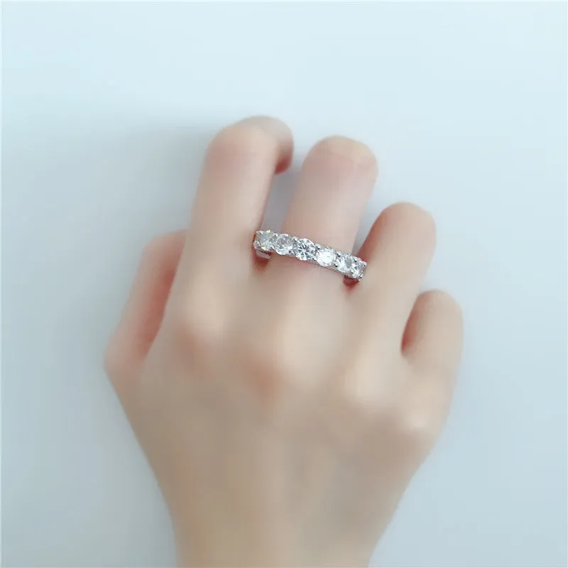 Round Cut Created Diamond Full Eternity Ring