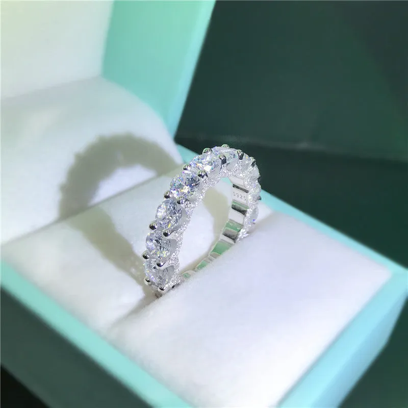 Round Cut Created Diamond Full Eternity Ring