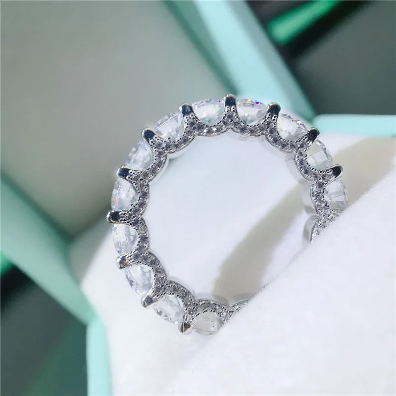 Round Cut Created Diamond Full Eternity Ring