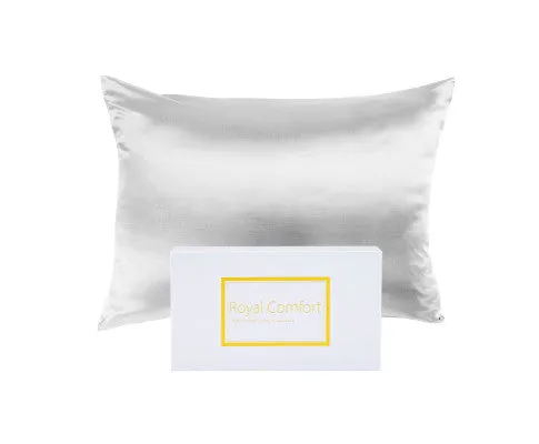 Royal Comfort Pure Silk Pillow Case 100% Mulberry Silk Hypoallergenic Pillowcase - 10 Colours