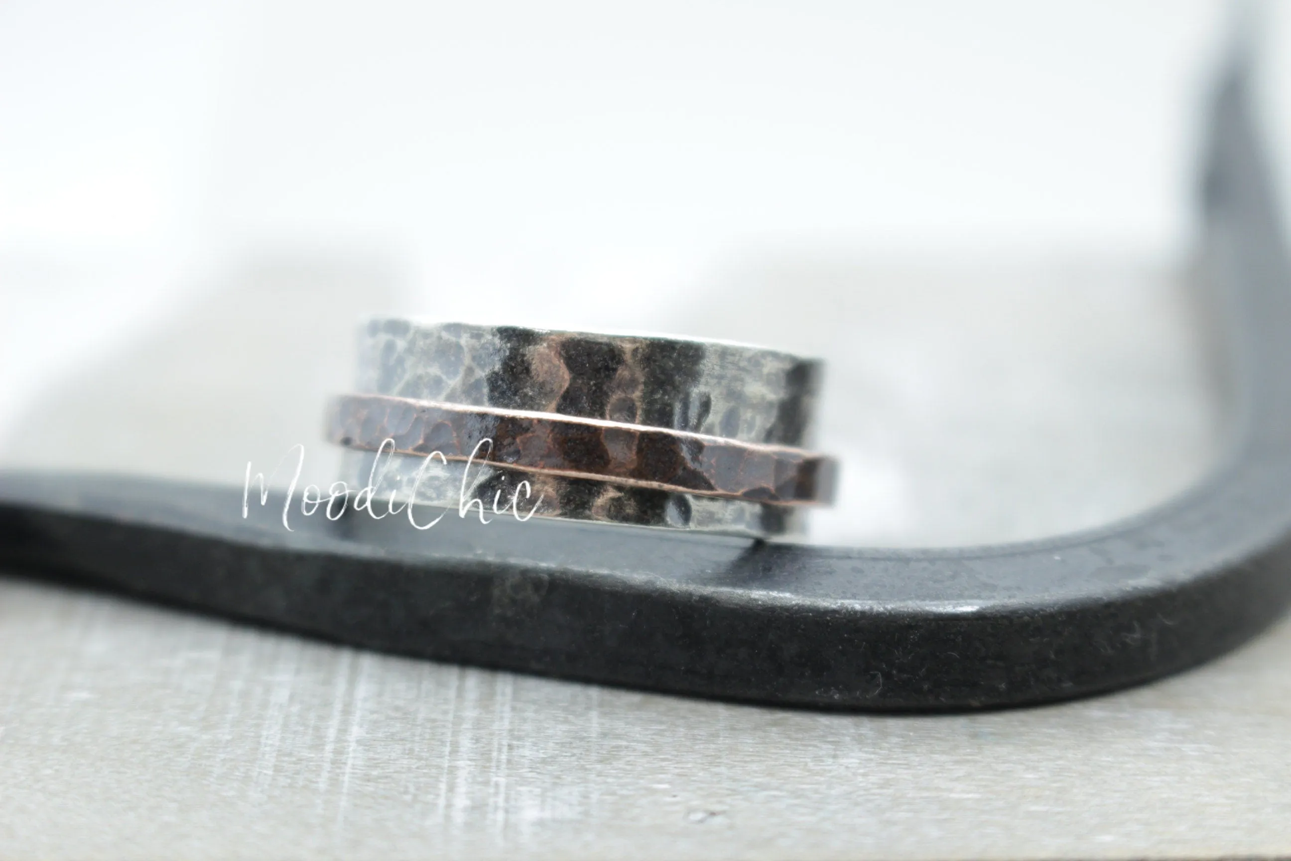 Rustic Copper spinner ring