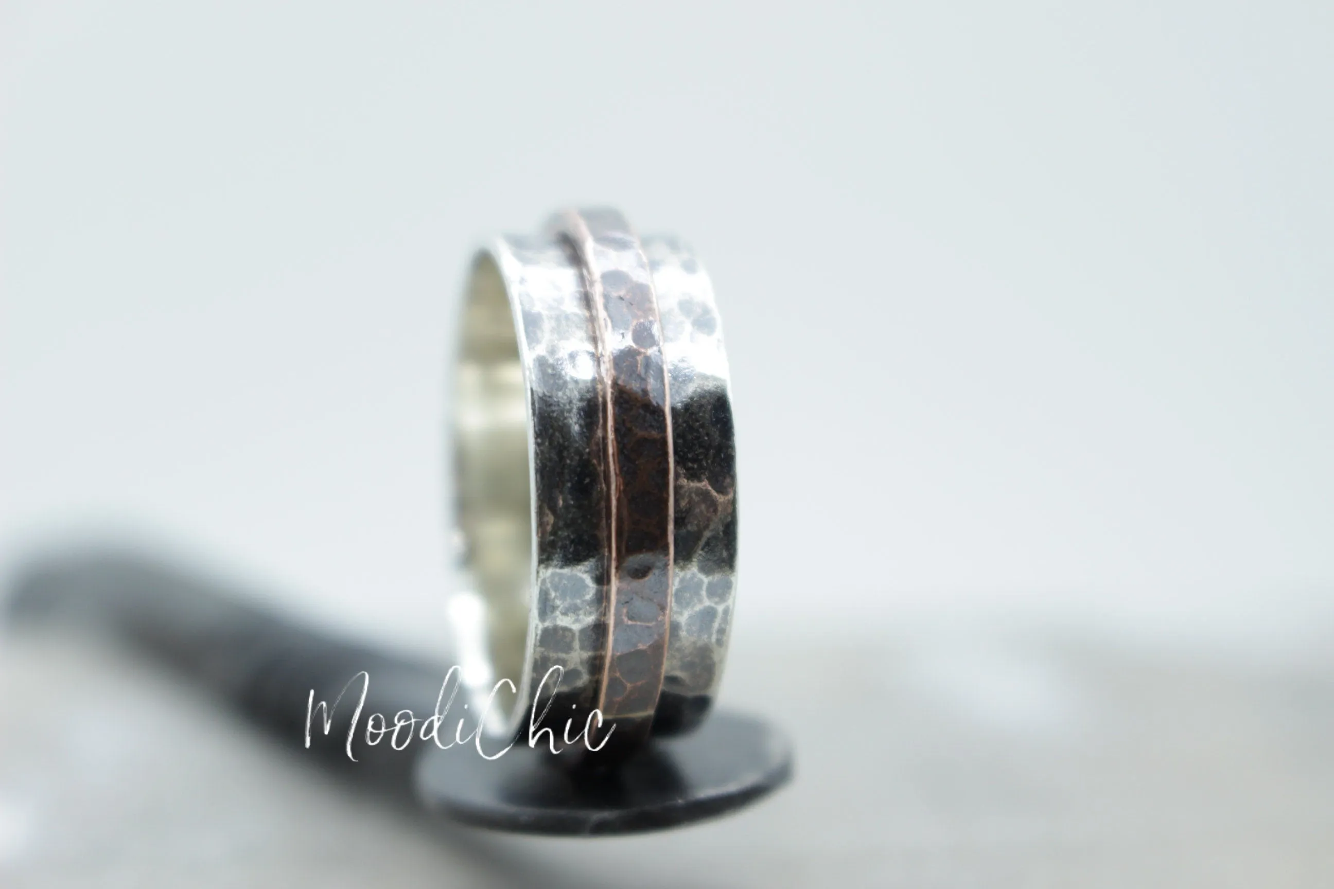 Rustic Copper spinner ring