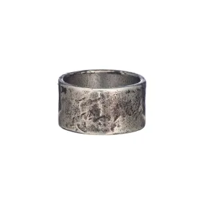 Rustic Sterling Cigar Band Ring