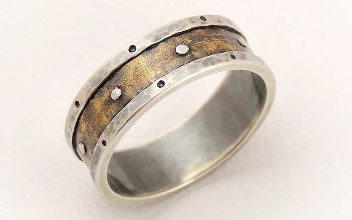 Rustic wedding band ring