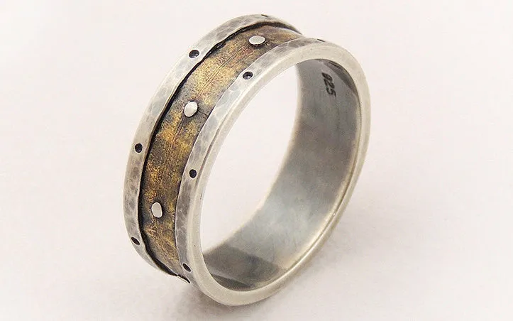 Rustic wedding band ring