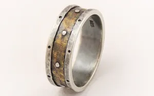 Rustic wedding band ring