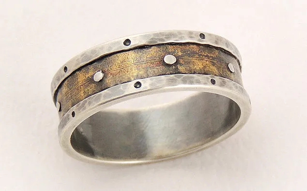 Rustic wedding band ring