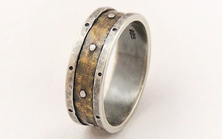 Rustic wedding band ring