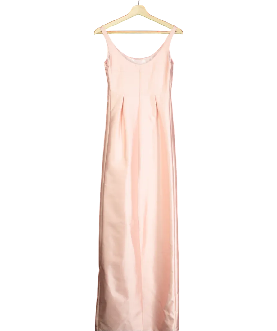 Santinni Pink 'sabrina' Silk And Wool Dress UK XS