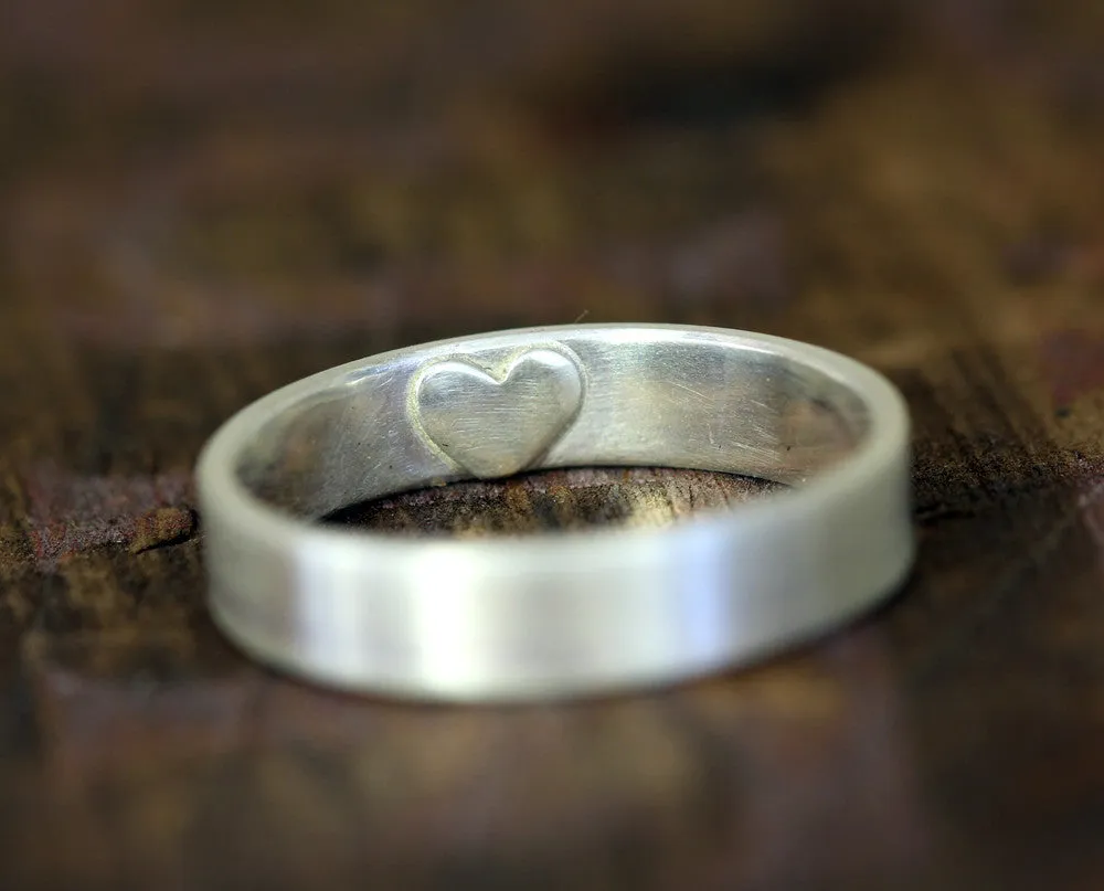 Secret Heart Ring Wedding Set