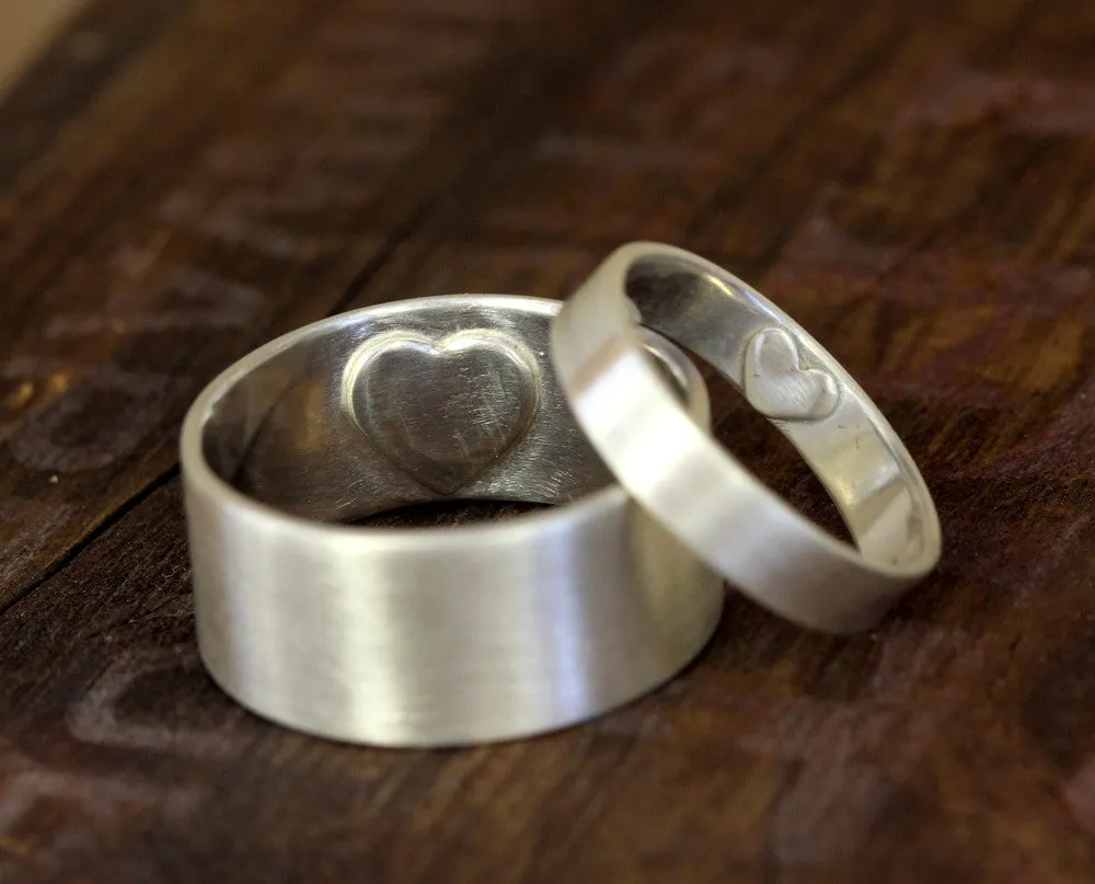 Secret Heart Ring Wedding Set